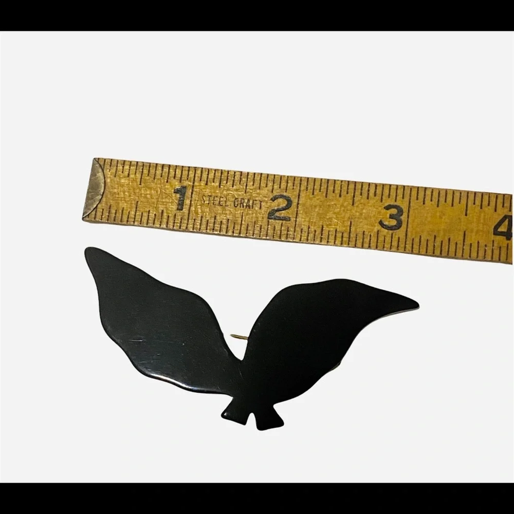 Vintage‎ 1970’s Abstract Black Bird Barrette, Deadstock